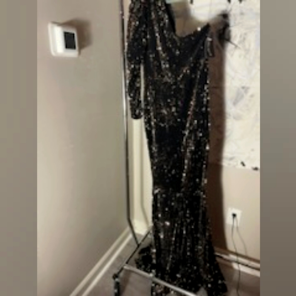 Chocolate sequence fully lined Gown
